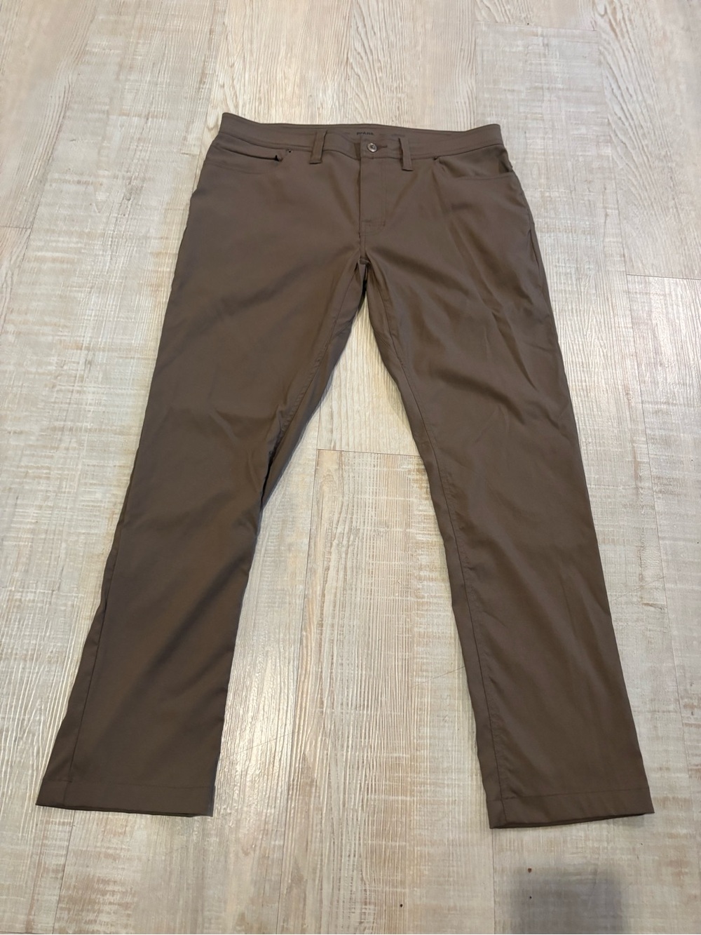 Prana Men's Dark Brown Slim Straight Chinos